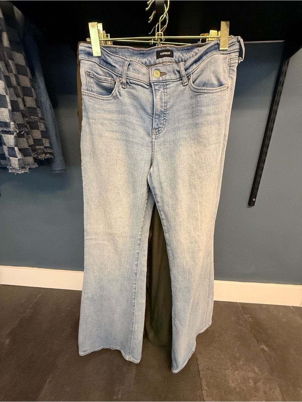Express Women’s Flare Jeans - Light Blue Wash